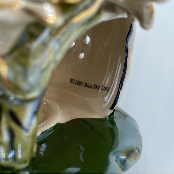 2002 Blue Sky Clayworks Fairy Lily Flower Birdhouse Tea Light Candle Holder - Picture 12 of 12